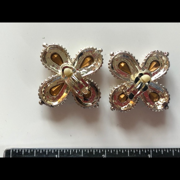 Vintage clip on earrings 1990s, unworn - Picture 7 of 8